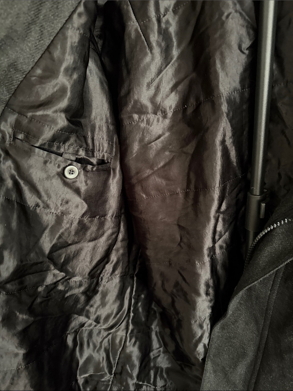 Giorgio Armani Men's Charcoal Jacket with Wool Cashmere Loro Piana Storm System - Picture 6 of 10